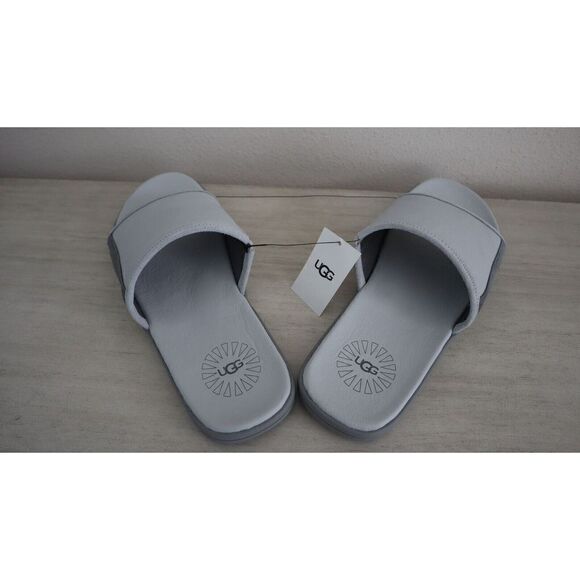 UGG 1124900 Men's Sz 9 Glacier Gray Seaside Slide Leather/Suede Sandals - Picture 10 of 10